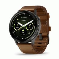 Venu 4 - 45 mm Slate with Black Silicone Band and Brown Leather Band - 010-03014-03 - Garmin